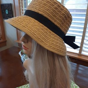 NWT Sonoma Packable Straw Sun Hat
